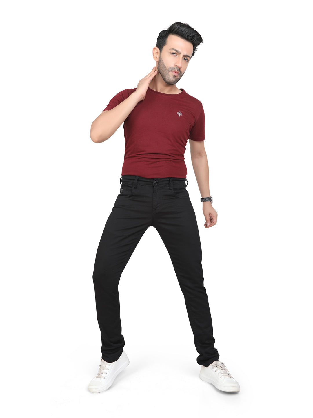 Men Slim Fit Mid-Rise Denim Jeans