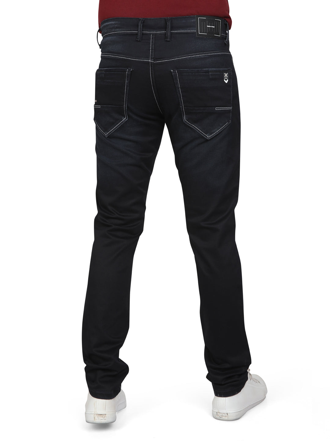 Men Regular Fit Mid-Rise Light Fade Stretchable Jeans