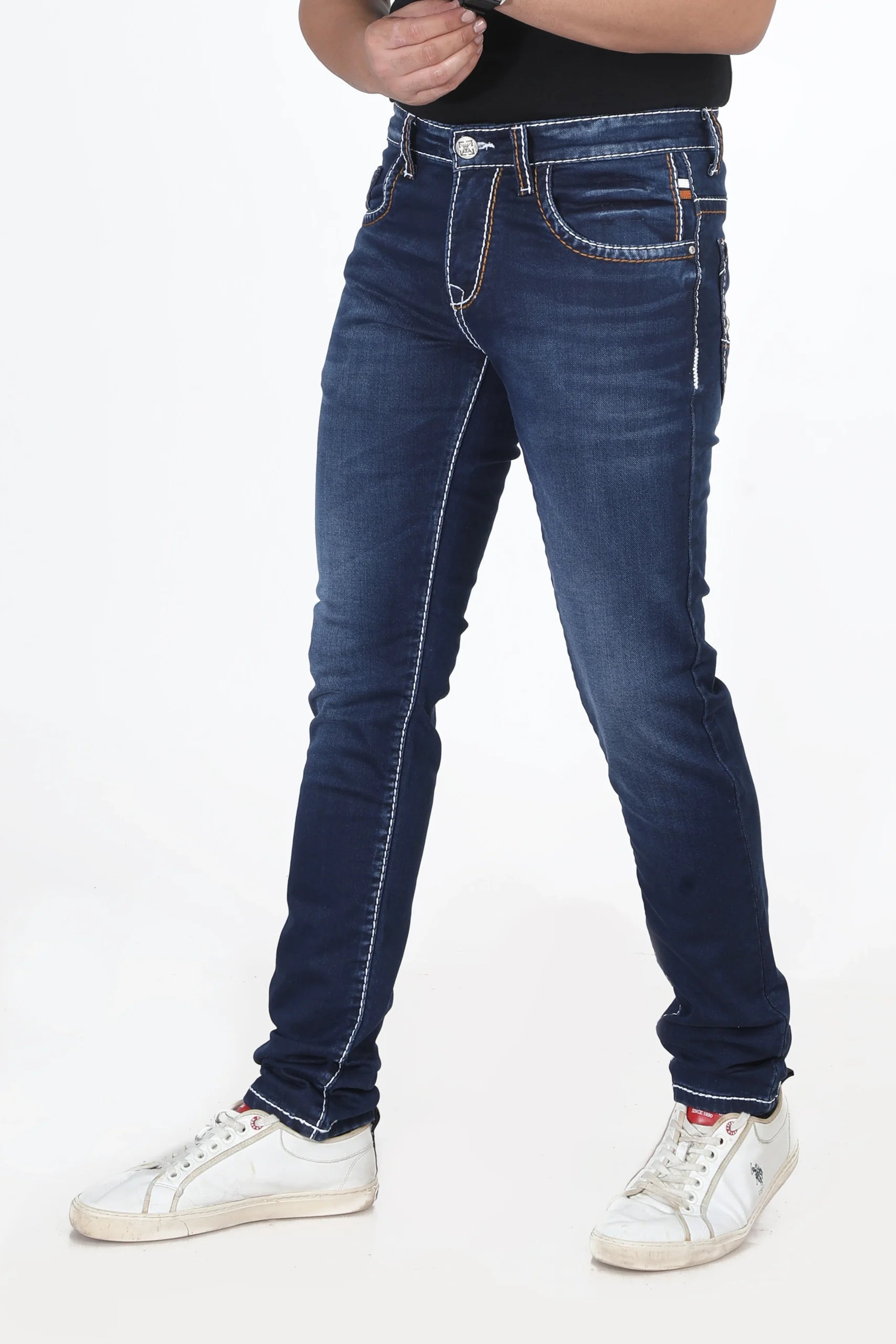 Madowat Denim Men's Slim Fit Stretchable Jeans 6001