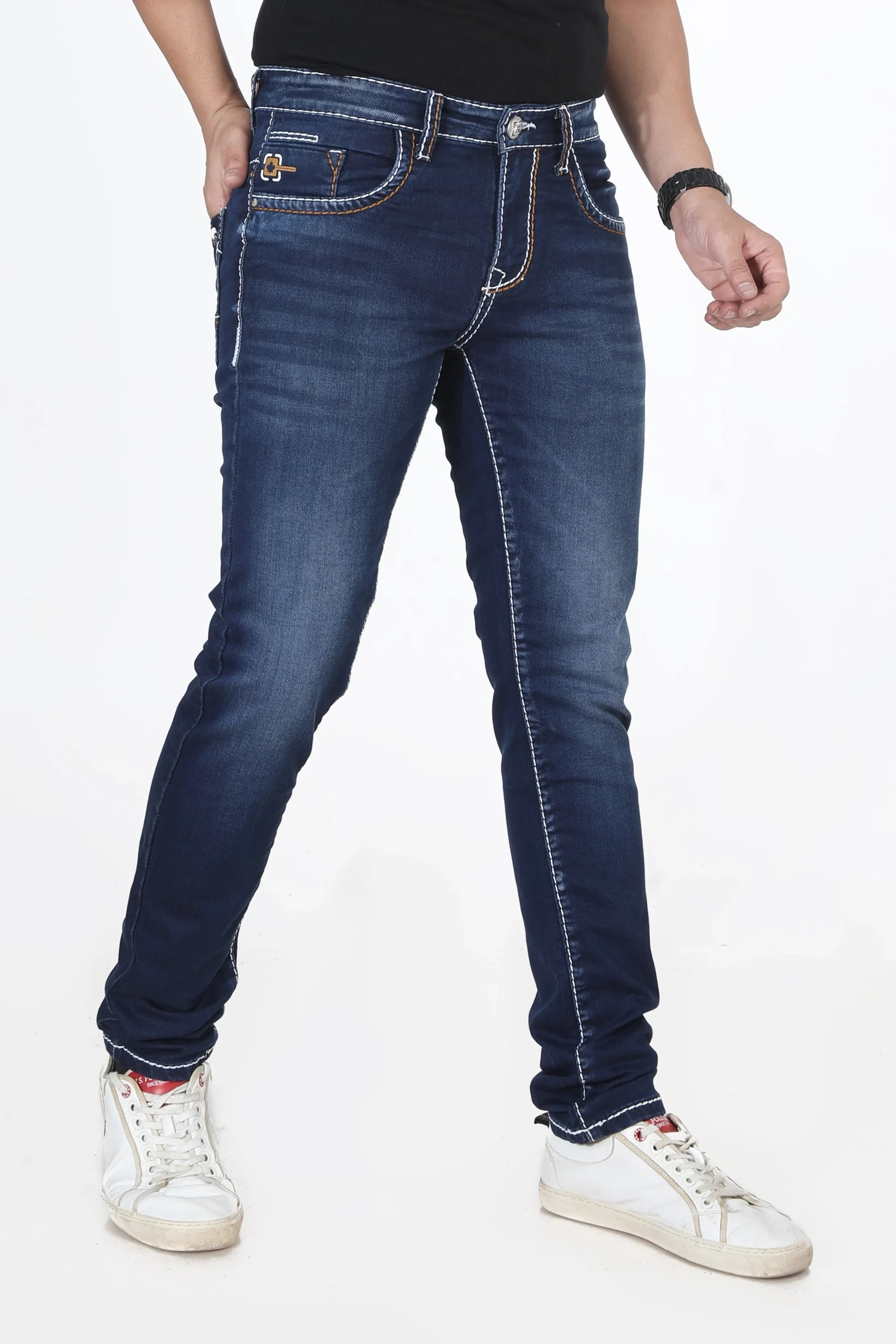 Madowat Denim Men's Slim Fit Stretchable Jeans 6001