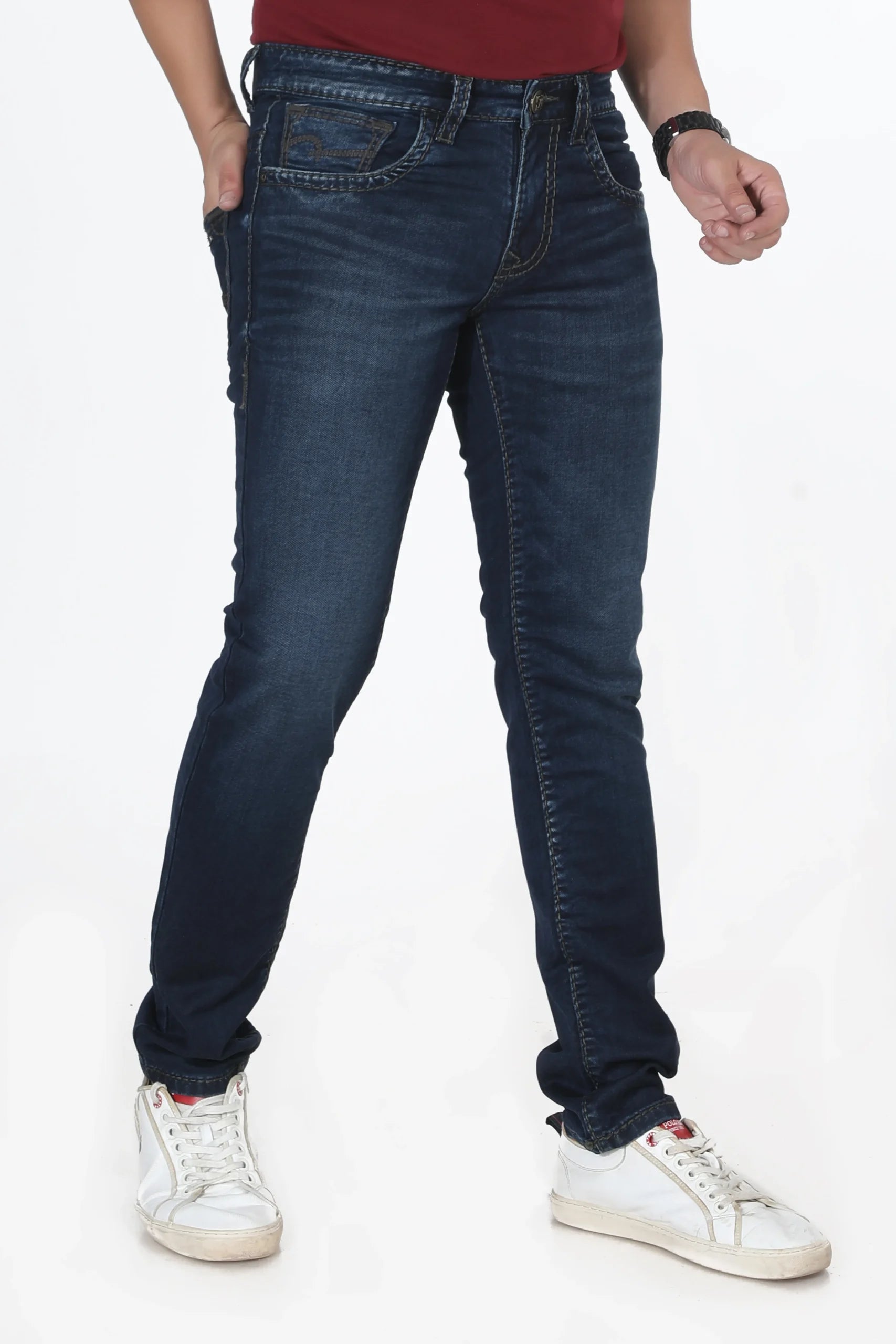 Madowat Denim Men's Slim Fit Stretchable Jeans 7075
