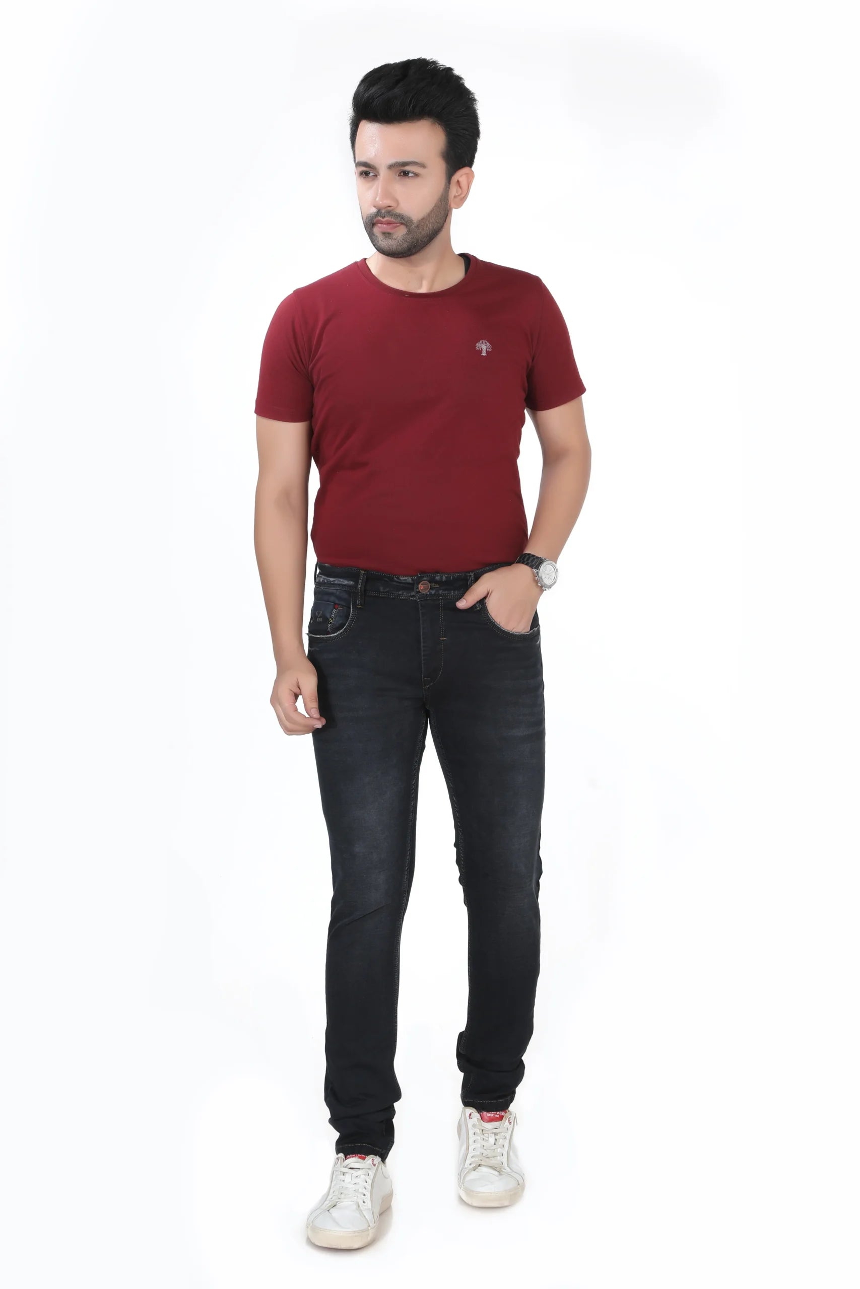 Madowat Denim Men's Slim Fit Stretchable Jeans 7043